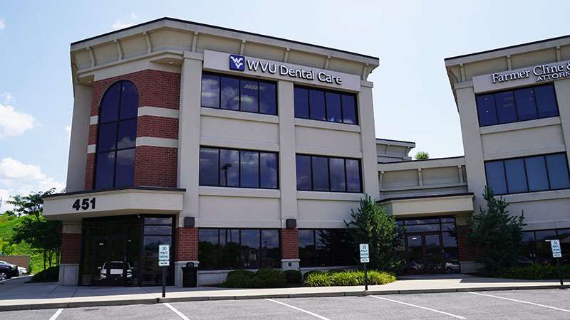 Exterior of the Suncrest Towne Centre building entrance.